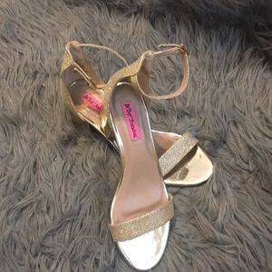 Gold Betsey Johnson Heels